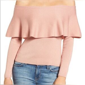 NWT Cupcakes & Cashmere  Otis off shoulder sweater size S